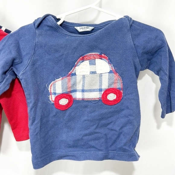 BABY Boden Appliqué t-Shirt, Plaid Pajamas Bundle, Moose, Dog Striped 6-12 Month - Picture 7 of 12